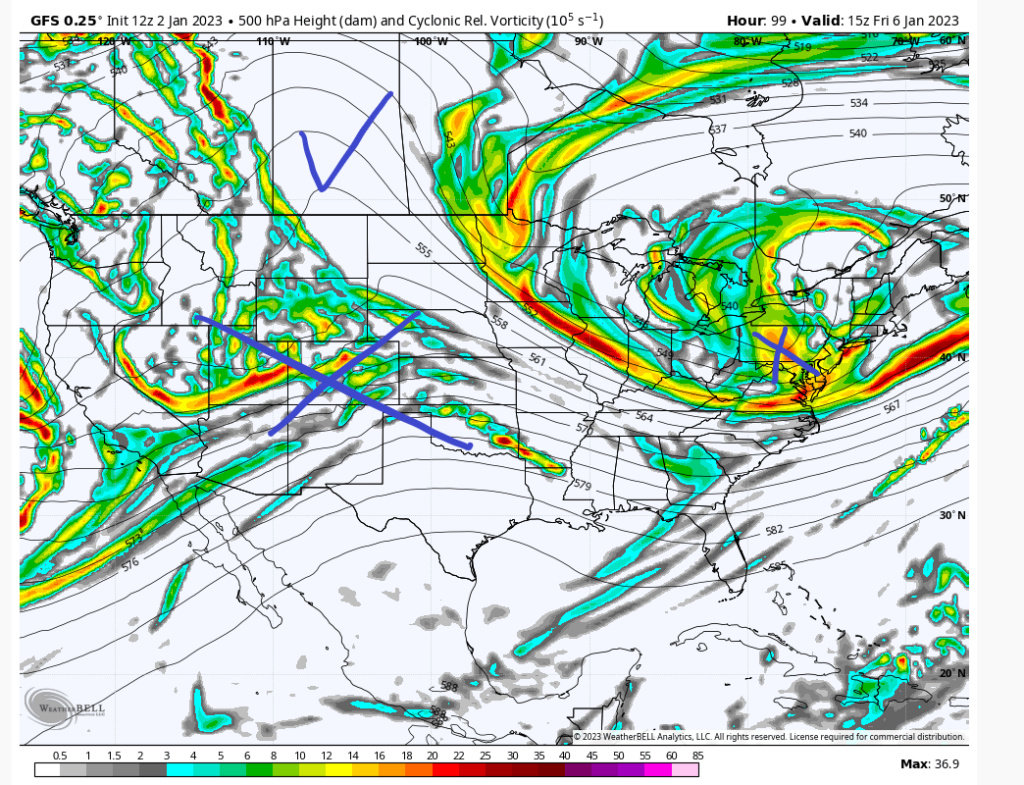 Possible minor snowfall threat 1/6 Gfs125