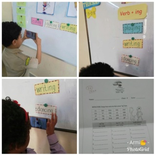 Continuation of the lesson about verb+ ing using Aurasma app Photog24