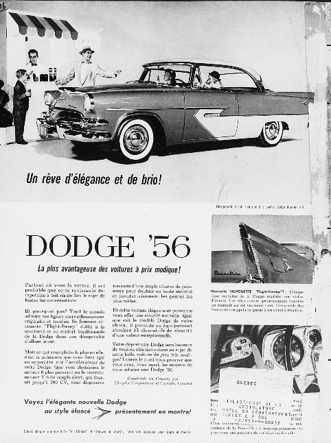 Vieilles Publicitée Dodge/Plymouth/Chrysler au Québec - Page 4 1956_d10