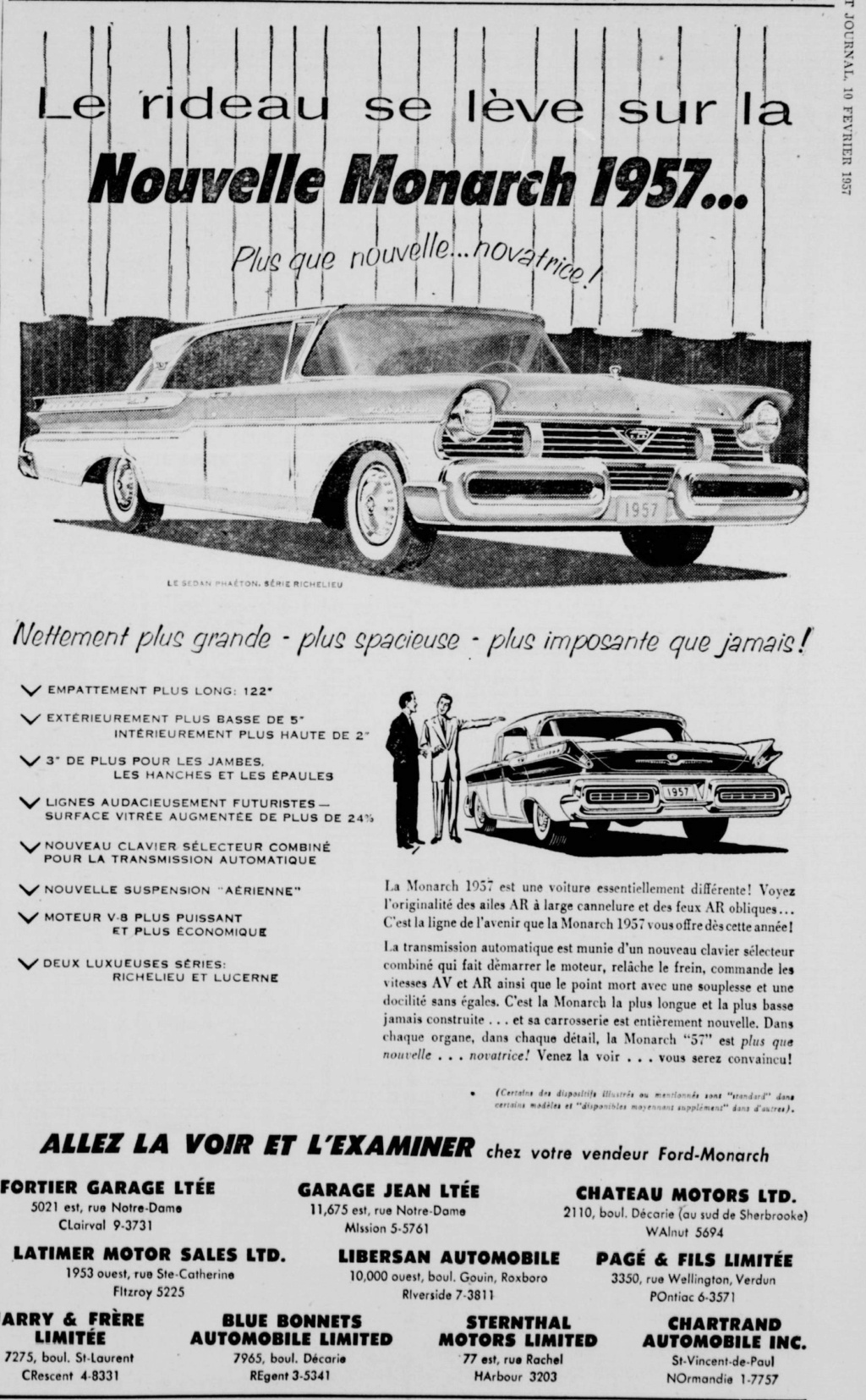 Vieilles publicité Ford/Mercury au Québec - Page 4 1957_m10