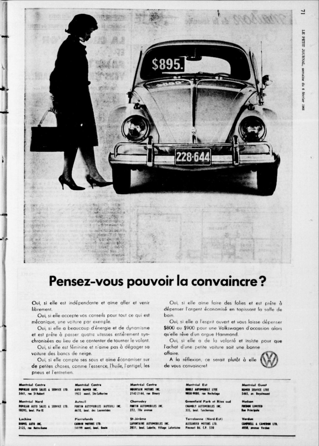 Publicité d'époque : Volkswagen 1966_v10
