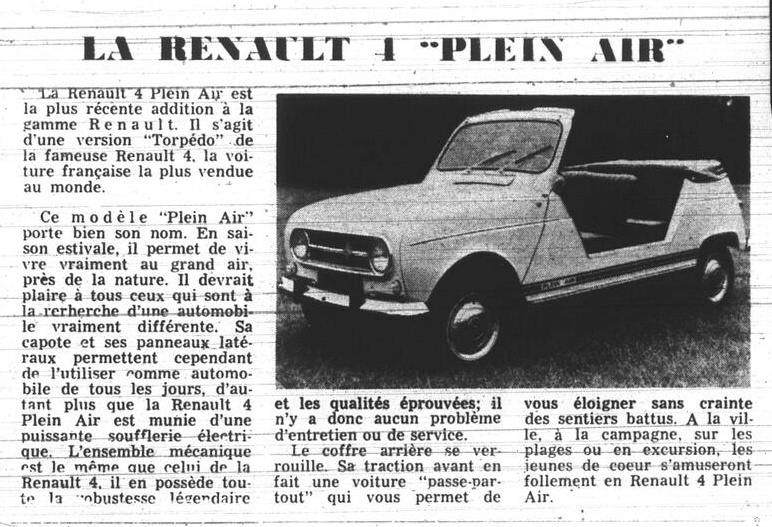 La Renault 4 "Plein air " 1969 1969_r15