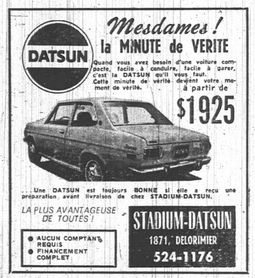Publicité d'époque : Datsun 1971_110