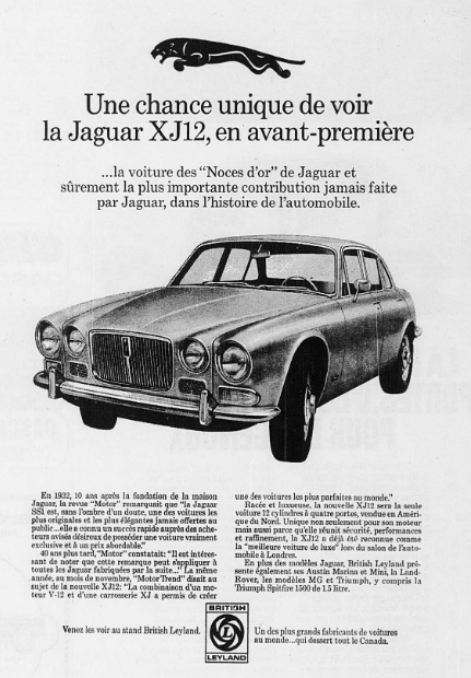 Publicité d'époque : Jaguar 1973_j10