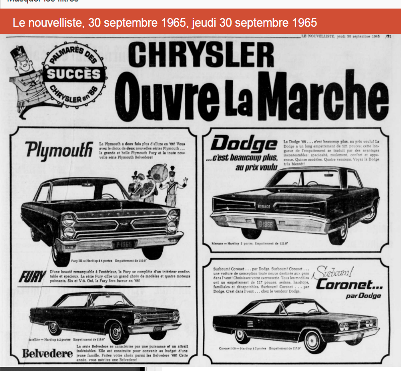 charger - Vieilles Publicitée Dodge/Plymouth/Chrysler au Québec - Page 4 Chrysl11