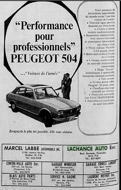 Publicité d'époque : Peugeot Image288