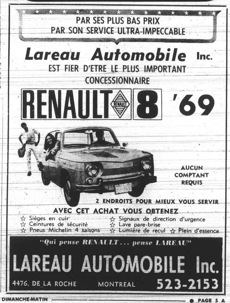 Publicité d'époque : Renault au Québec - Page 2 Renaul13