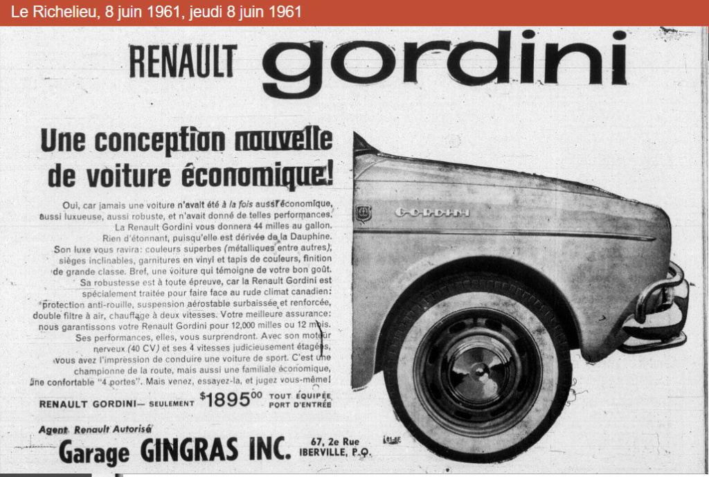 Publicité d'époque : Renault au Québec - Page 2 Renaul16