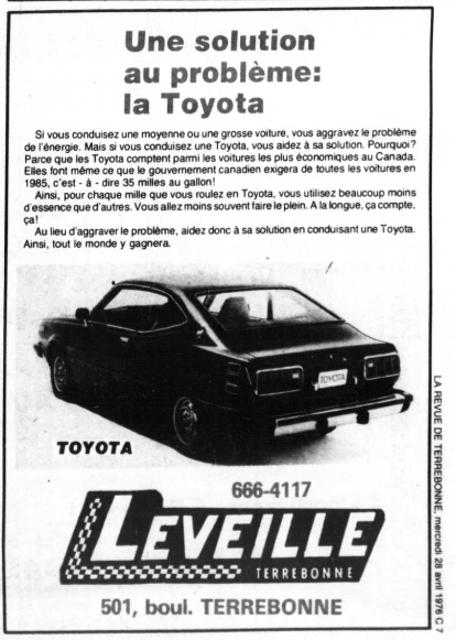 Publicité d'époque : Toyota Toyota10