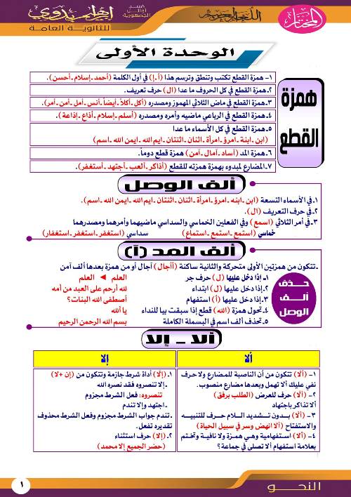 تظلمات الثانوية العامة -  مراجعة النحو للثانوية العامة 30 ورقة PDF أ. إبراهيم بدوي  1_img262