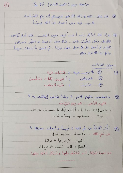 مراجعة التربية الإسلامية للصف السادس الابتدائى الترم الثانى للاستاذ هشام الشامي 1_talb79
