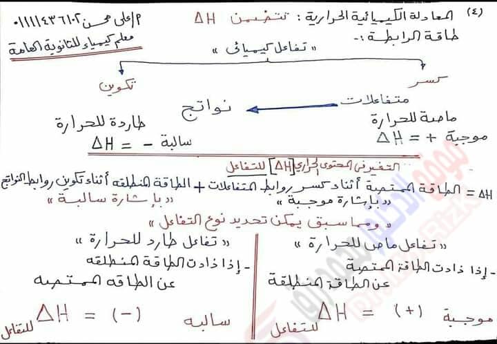 ملخص قوانين الدرس الاول والثاني كيمياء أولي ثانوي ترم ثاني