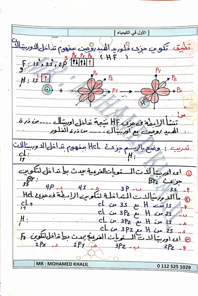 نظرية رابطة التكافؤ/ التهجين فى الميثان والإيثيلين والاستيلين 2 ثانوي 7220