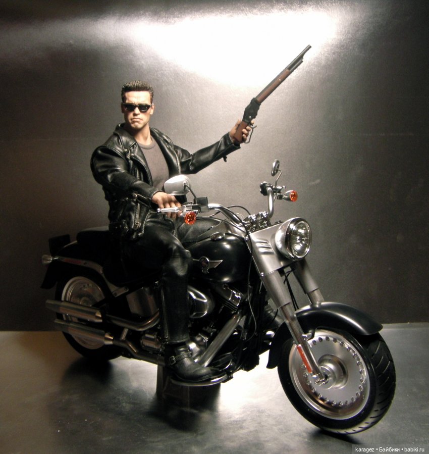Terminator T-800 building a Harley Davidson Fat Boy motorcycle 277f6110