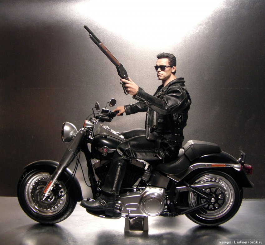 Terminator T-800 building a Harley Davidson Fat Boy motorcycle 30879f10