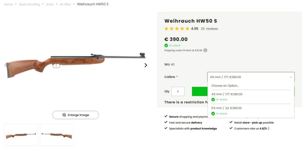 Carabine - Conseils achat 2ème carabine Hw50s11