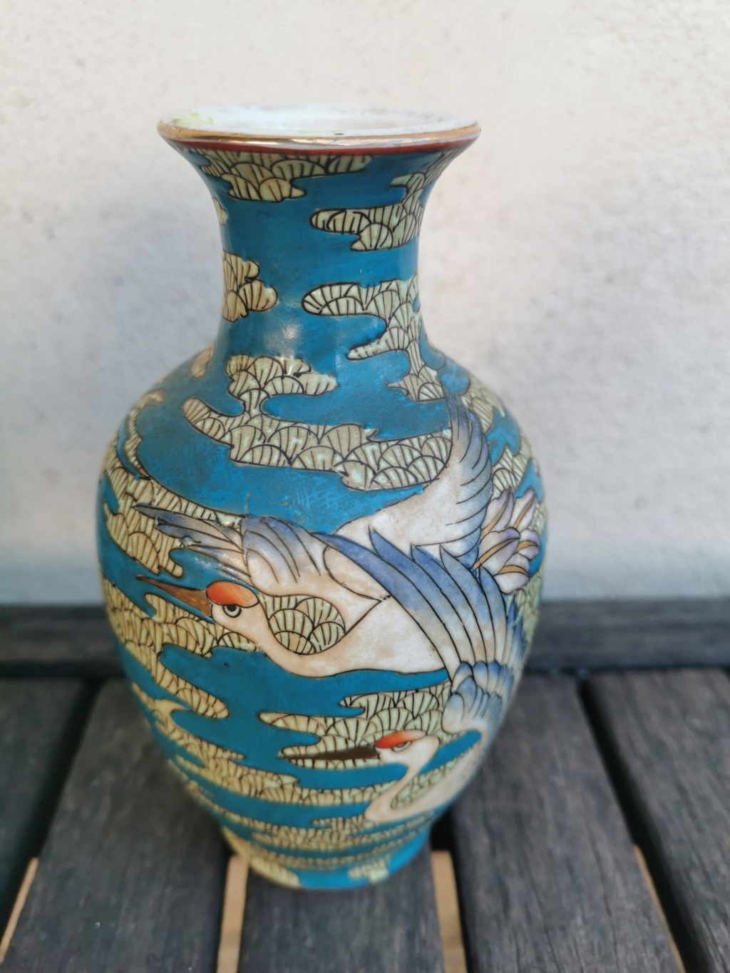 Vase oiseaux ciel bleu chine Img_2040