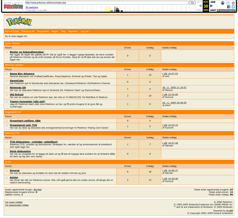 Pokémonforumet information og historie Screen62