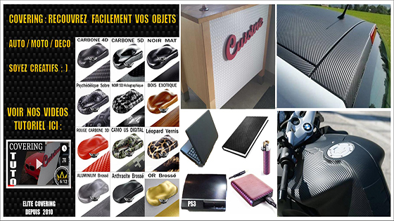 Pare-Carter Moto Piste / Covering / Sticker / Plaque de CARBONE / Tissus Composites Elite-10