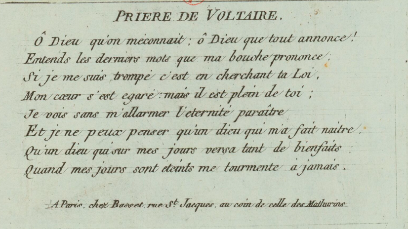 François-Marie Arouet, dit Voltaire - Page 7 Priere10