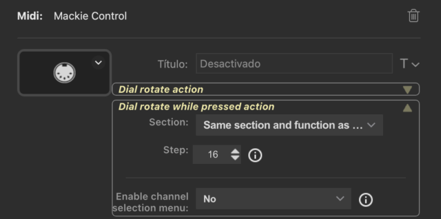Dial rotate while pressed action: Same as above 211