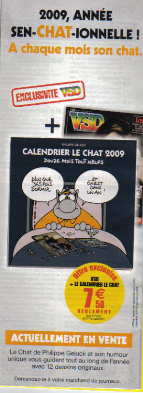 calendrier "le chat" année 2009 P13