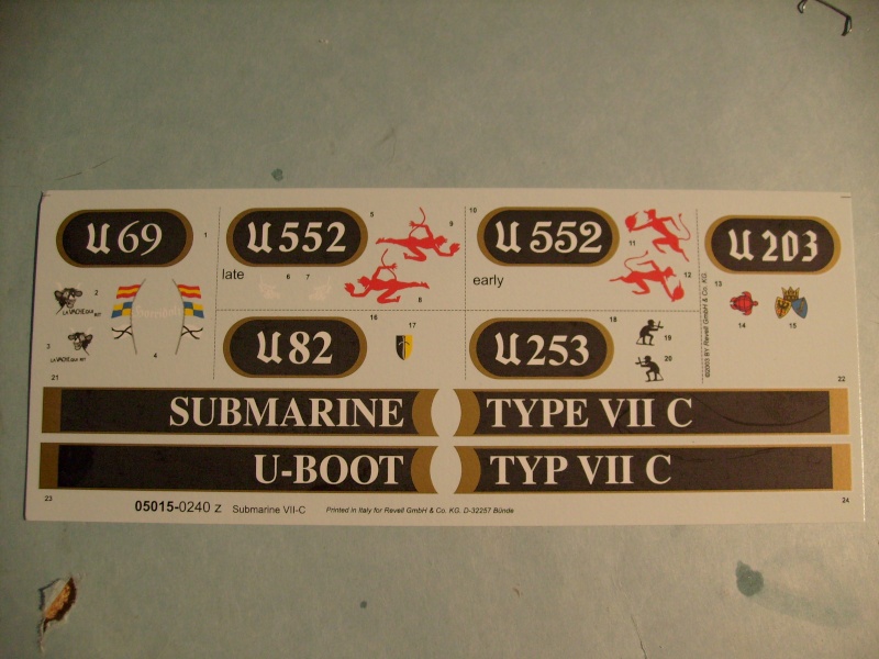 [REVELL] Sous-marin U-BOOT VII C et équipage de marins allemands 1/72ème Réf 05015 / 05045 et 02525 S7302021