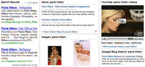 yahoo glue paris hilton