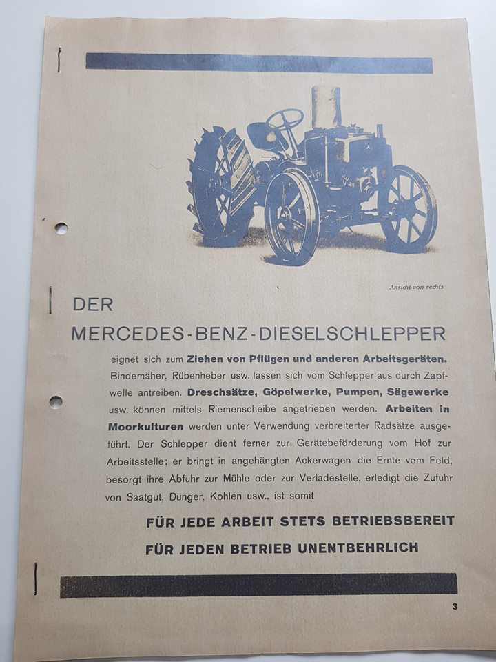 MERCEDES-BENZ tracteur Type OE de 1927 3310