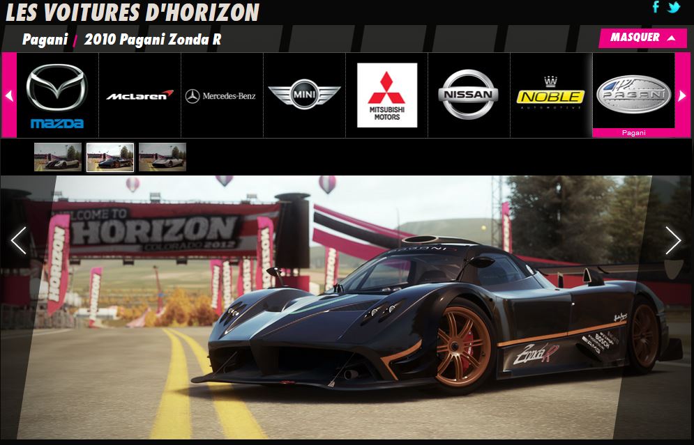 Forza Horizon : Les constructeurs et les voitures Captur37