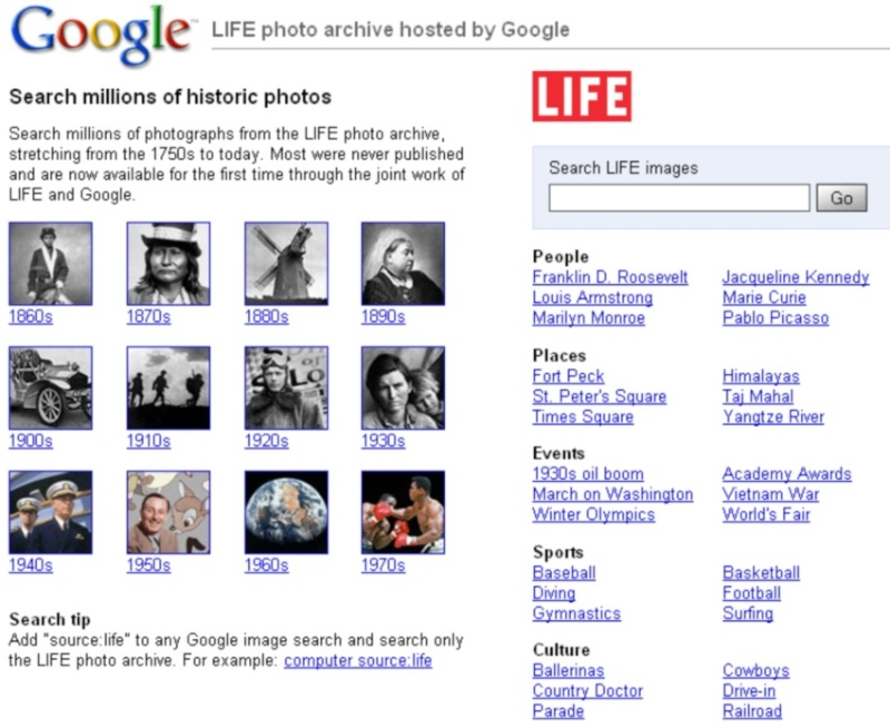 Google publie les photos archivées du magazine LIFE Sans_t64