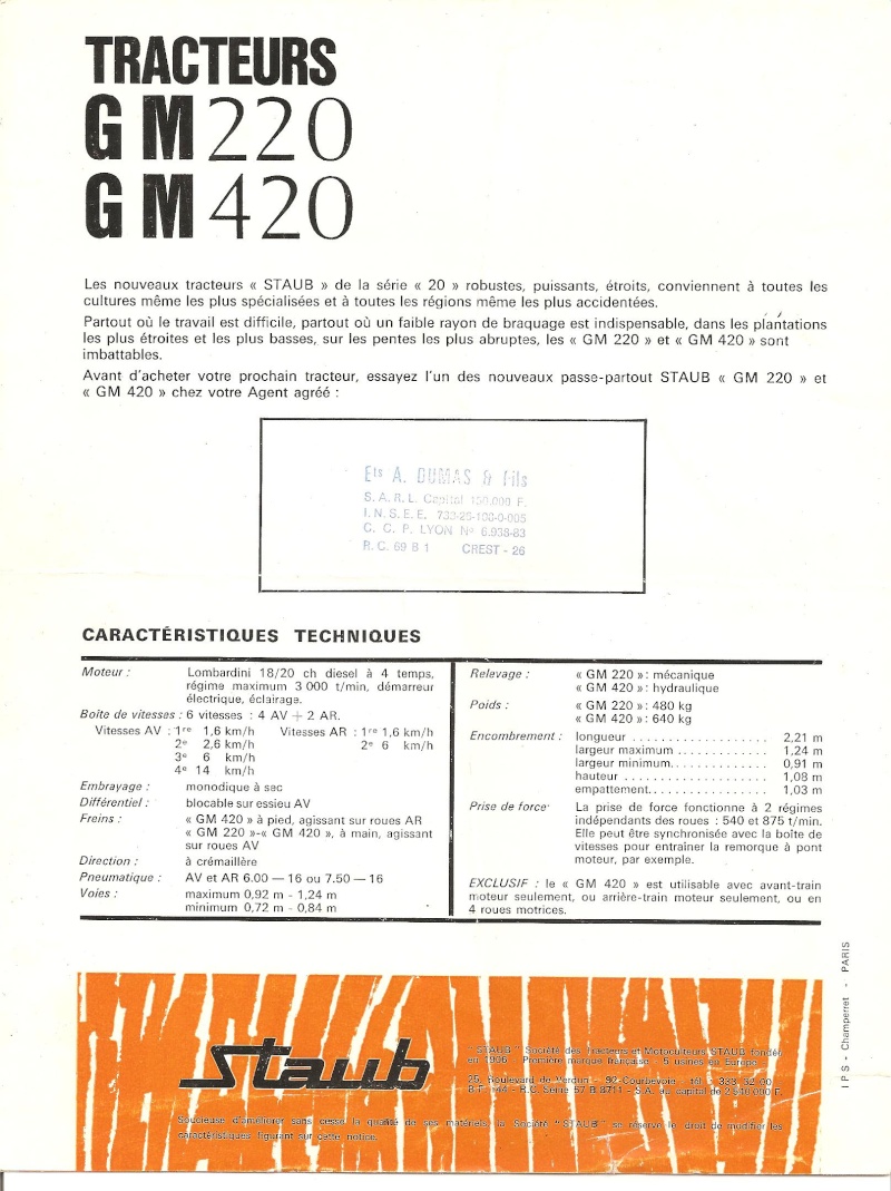 gm 420 demande de renseignements Tracte24