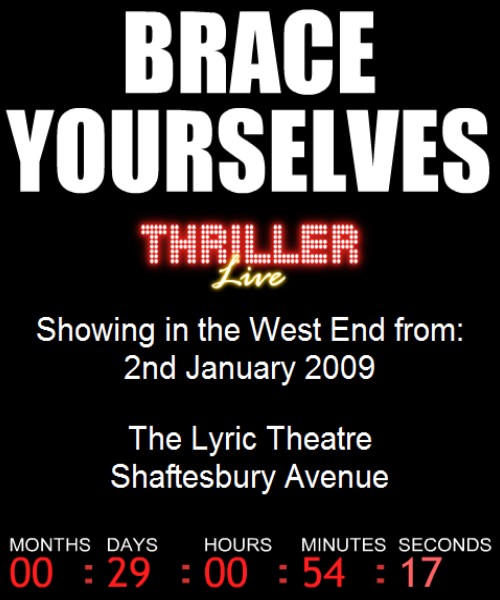[THRILLER LIVE] Comédie à Londres - prévue pour début 2009. (+UP produits dérivés) Thrill10