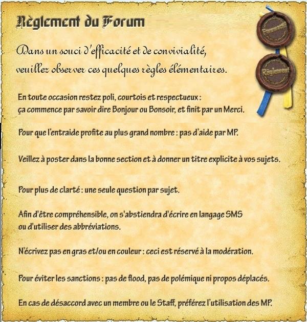 Rgles gnrales du forum !!!!!! Reglef10