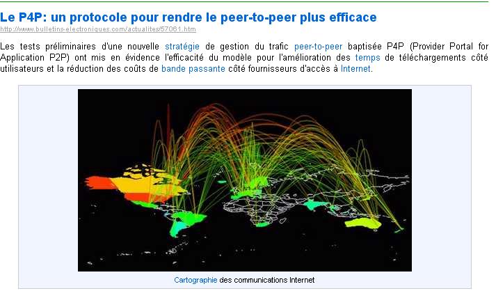 Le P4P: un protocole pour rendre le peer-to-peer plus efficace O9j17210