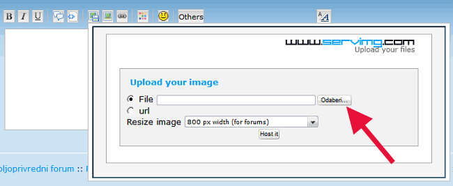 Jo jedan nain postavljanja fotografija na forum 210