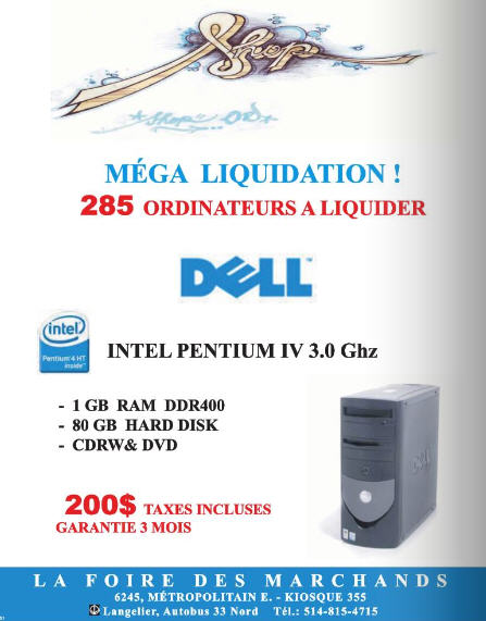 Méga-liquidation : ordinateurs DELL Mega10