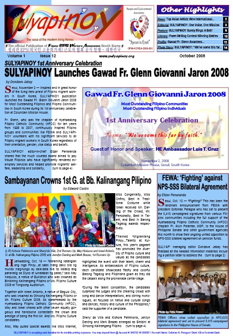 SULYAP' October Issue Is Now Available for Online Reading & Downloading... Oct_co10