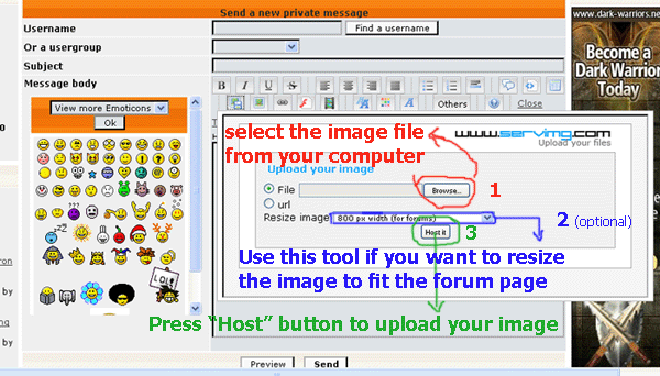 How to insert images into your posts Upload11