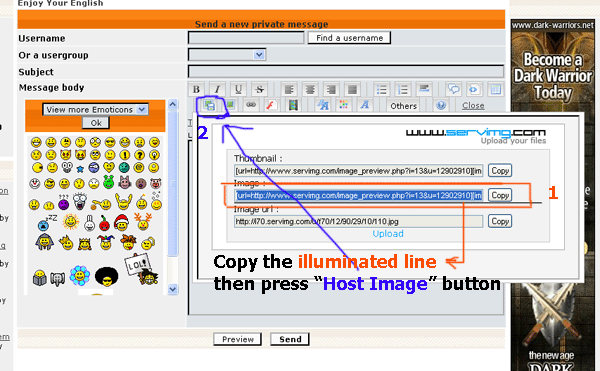 How to insert images into your posts Upload12