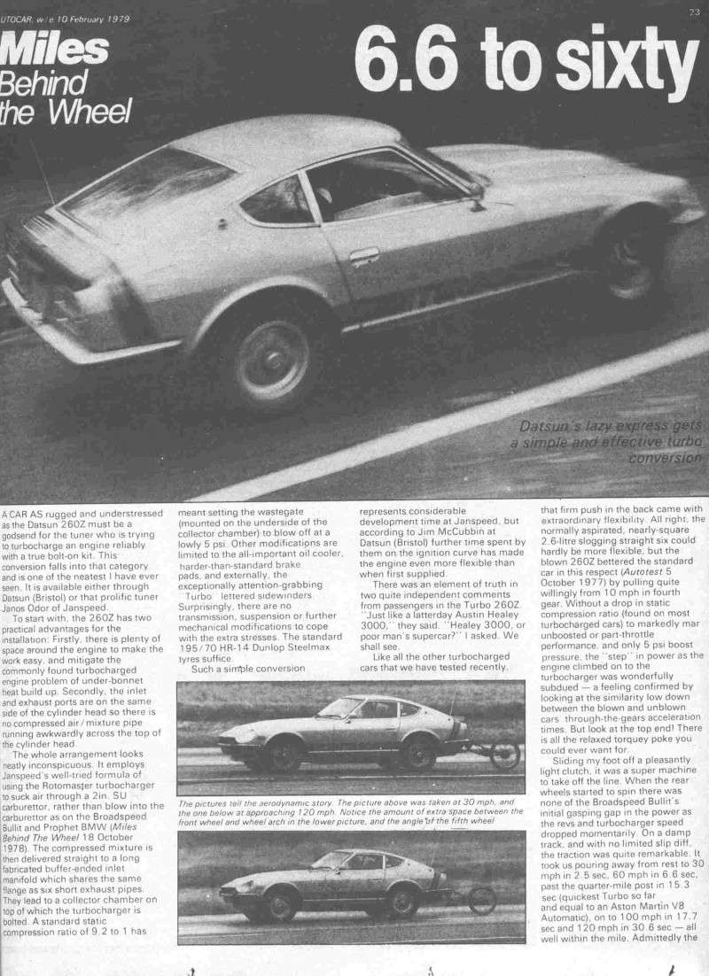 DATSUN 260Z 2+2 kit turbo Janspeed de 1977 (seule en France? Articl10