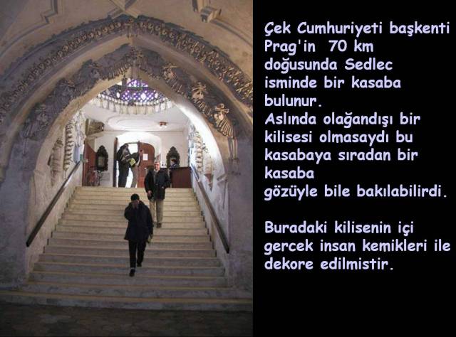 Gerçek İnsan kemikleri ile kilise dekoru 600et10