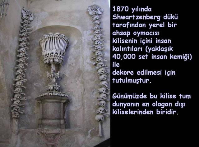 Gerçek İnsan kemikleri ile kilise dekoru 639eg10