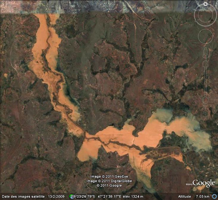 Crues et innondations observées dans Google Earth Inonda10