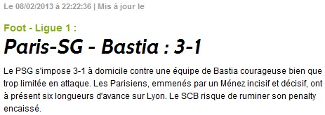 PSG 3-1 Bastia S13