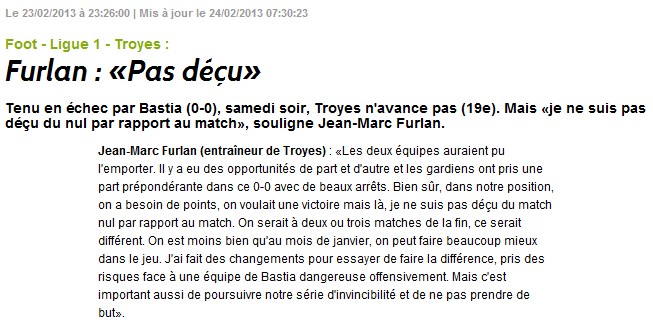 Troyes 0-0 Bastia S42