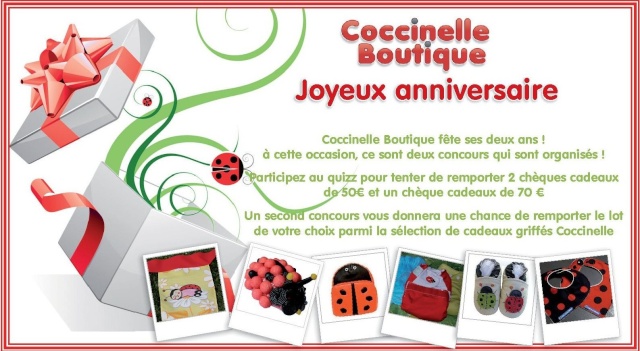 les 2 ans de la coccinelle boutique = des super lots  gagner ! 90281910