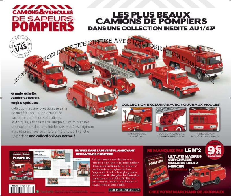 Nouvelle collection POMPIERS en  PRESSE par HACHETTE Pompie13