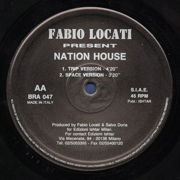 Fabio Locati – Nation House (Vinil 12", Brainstorm – BRA 047)  {Hard Trance, Techno} "1995" - [22/02/23] 261