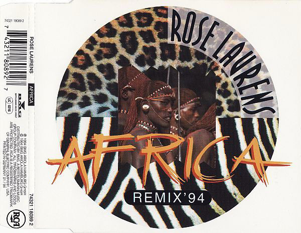 Rose Laurens ‎– Africa (Remix '94) (CD-Single, 1994) 320K (Post. 08/09/2023) Capa212